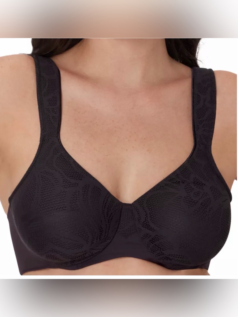 Bali Full-Coverage Convertible Underwire Bra in Black Lace 38C Style# DF 4584